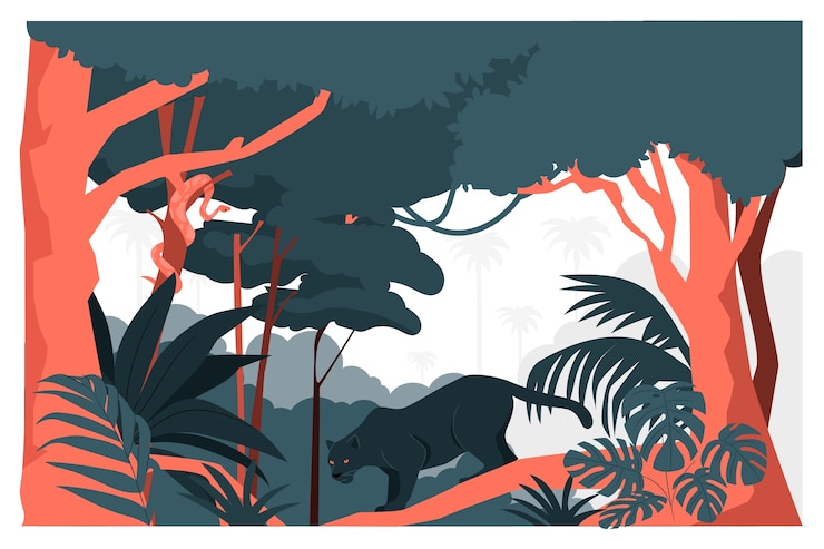 Free Vector jungle concept illustration