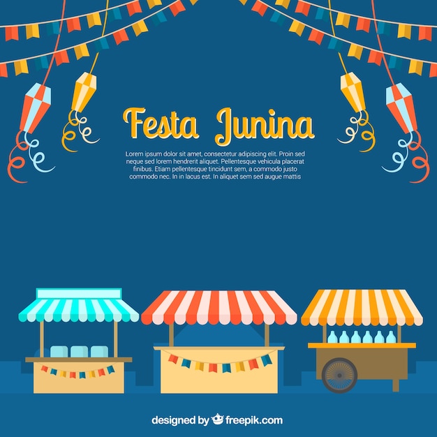 Free vector junina party decoration background