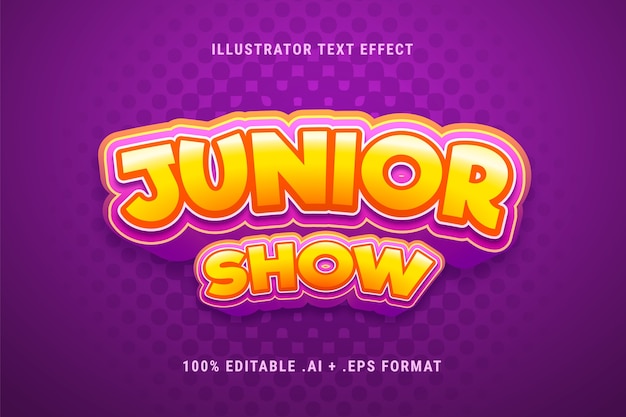Junior show text effect