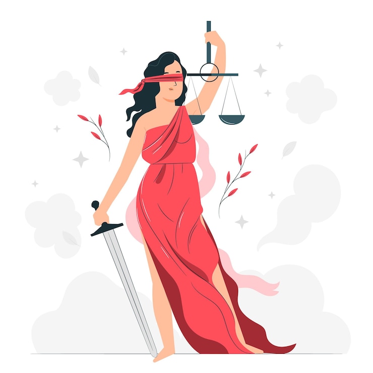 Free Vector justice concept illustration