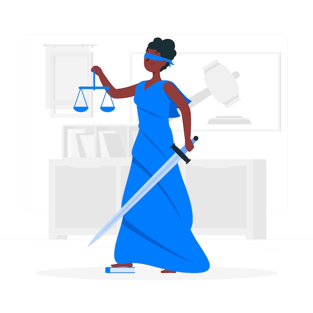 Free vector justice concept illustration