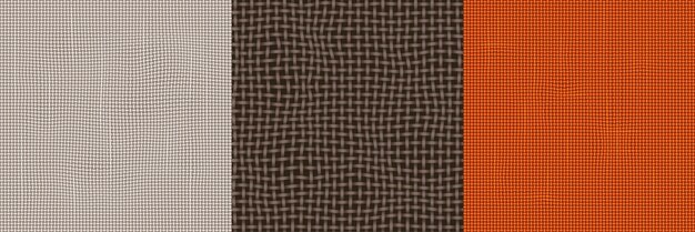 Jute fabric textures Seamless patterns of burlap