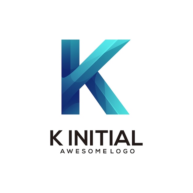 K letter gradient logo colorful