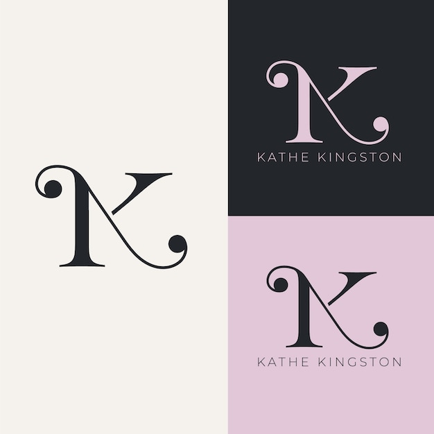 K logo monogram design