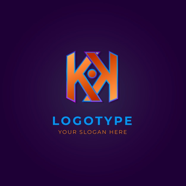 Free vector k logo monogram design