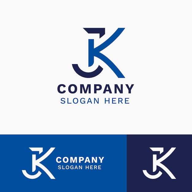 Free vector k logo monogram design