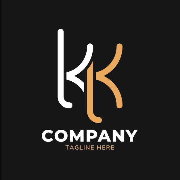 Vettore gratuito progettazione del monogramma del logo k