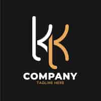 Free vector k logo monogram design