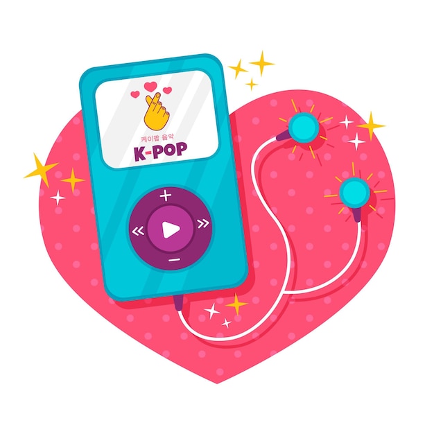 無料ベクター k-popミュージックコンセプト