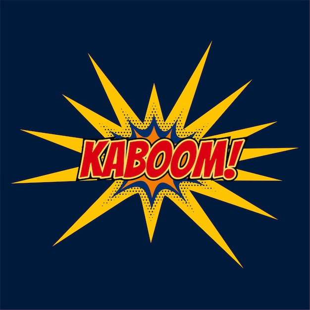 Kaboom chat bubble expression in comic style