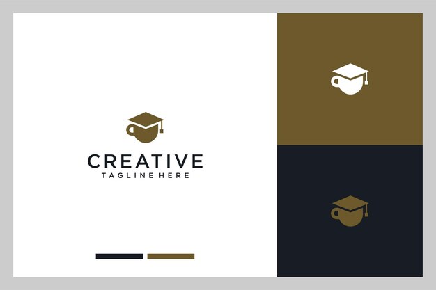 Premium Vector | Kaffee academy logo design