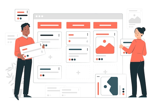 Kanban method concept illustration