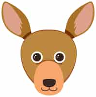 Free vector kangaroo head in flat style