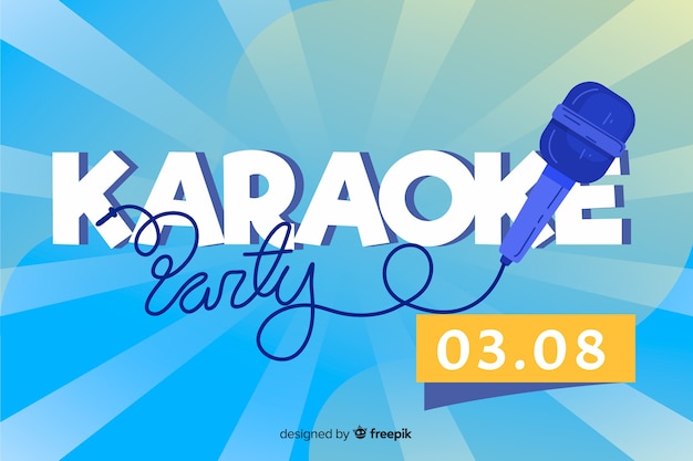 Free vector karaoke night party banner or flyer template