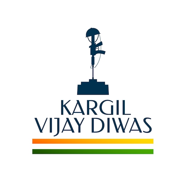 Vettore gratuito kargil vijay diwas sfondo con un tema memoriale di guerra