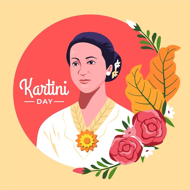 Free vector kartini day concept