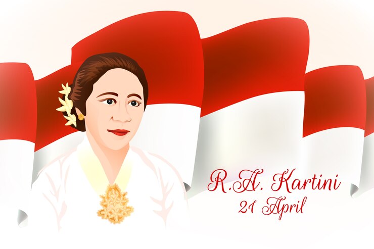 Free Vector kartini day hero woman in empowerment