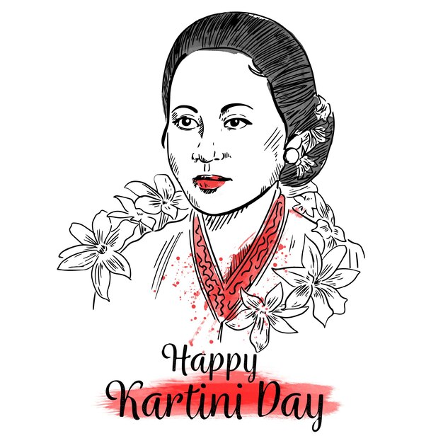 영웅의 Kartini 하루 초상화