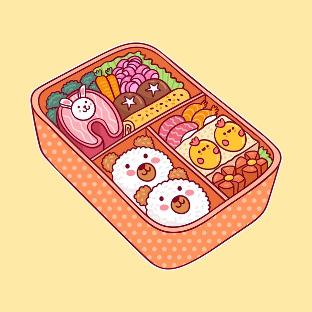 Kawaii bento asian japanese lunchbox