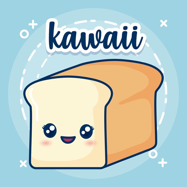 Kawaii bread icon