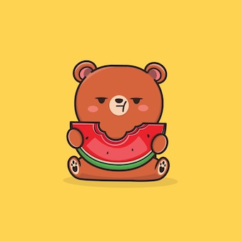 恋に落ちるカワイイかわいいアイコンクマのマスコットイラスト プレミアムベクター 恋に落ちるカワイイかわいいアイコンクマのマスコットイラスト プレミアムベクター