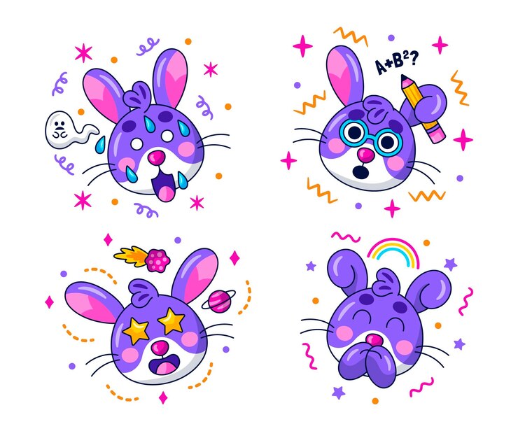 Free Vector kawaii emoticons stickers collection