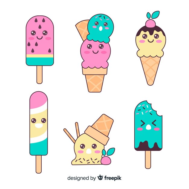 Kawaii ice cream collection