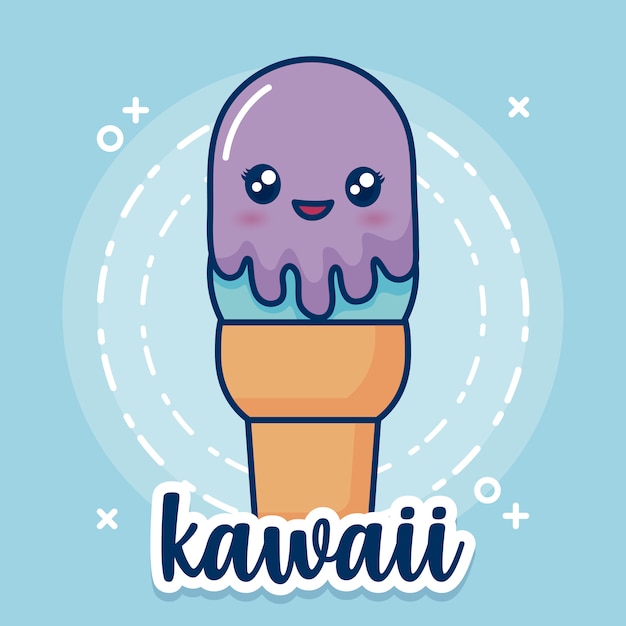 KAWAII 아이스크림 아이콘