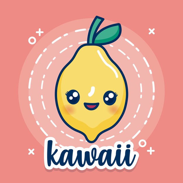 Kawaii lemon icon