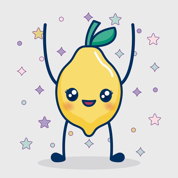 Kawaii lemon icon