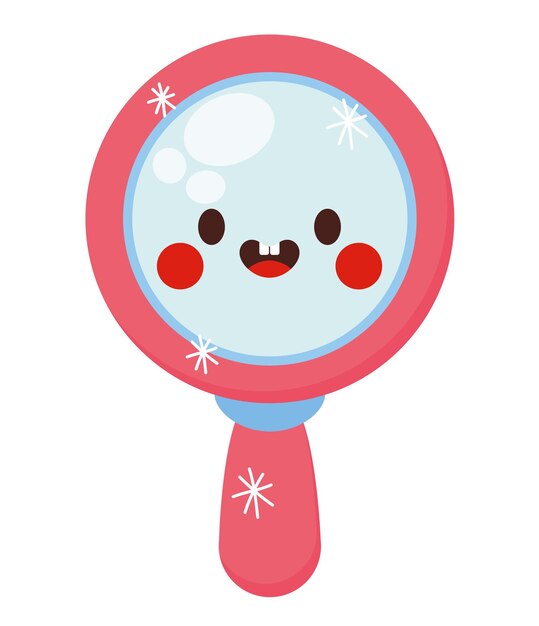 Free vector kawaii loupe design