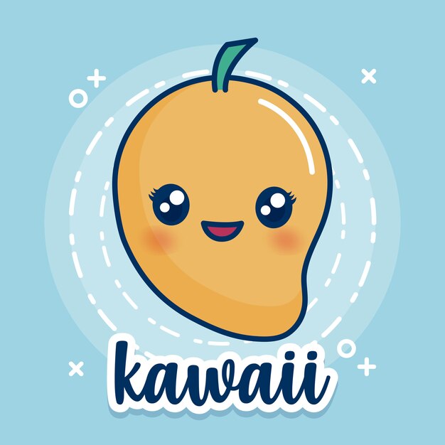 Каваи манго значок