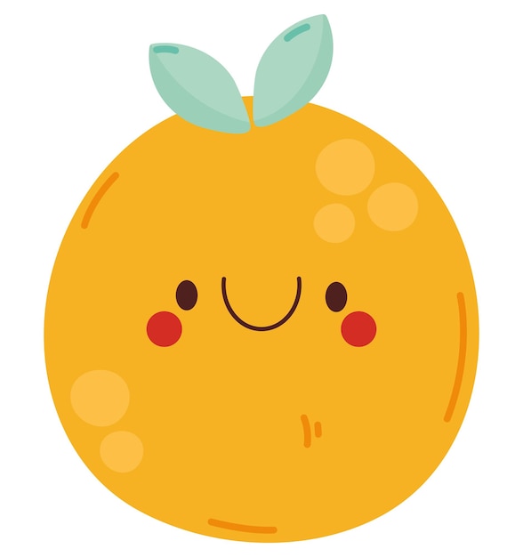 Free vector kawaii orange design