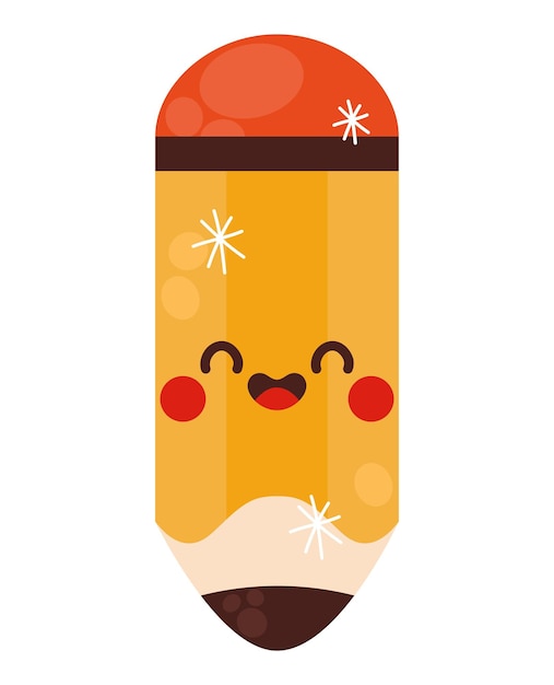 Free Vector kawaii pencil design
