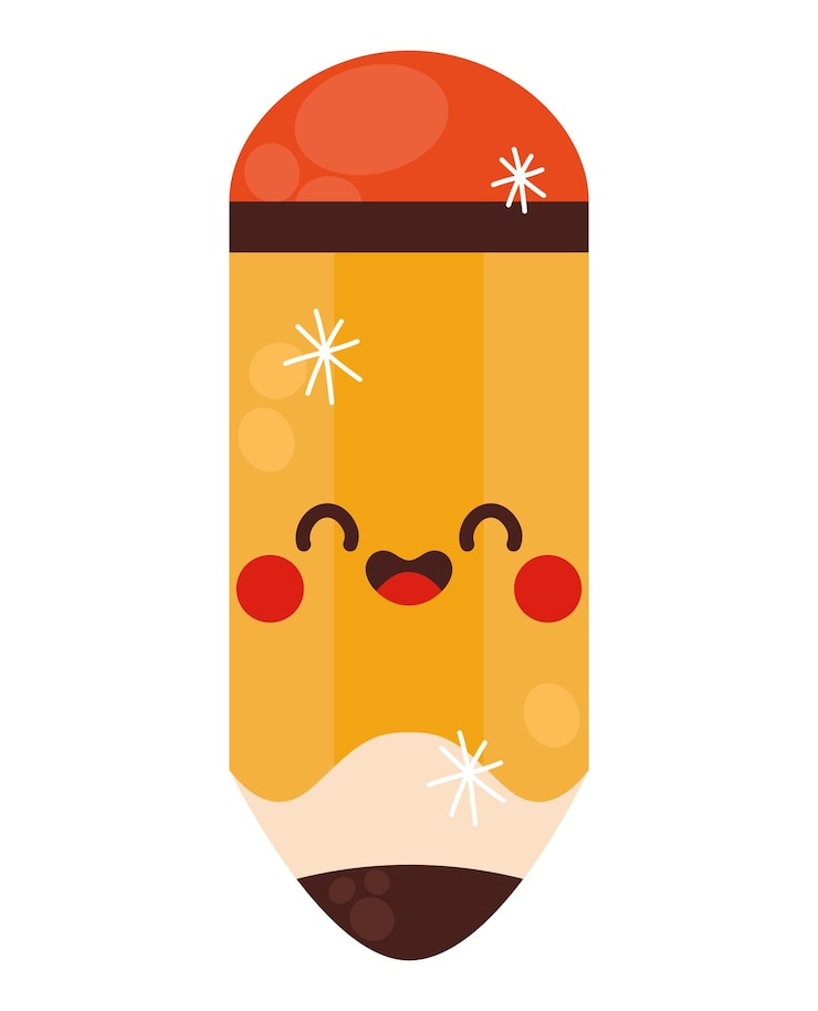 Free Vector kawaii pencil design