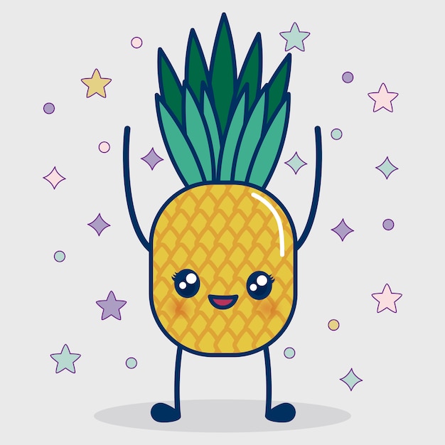 Kawaii pineapple icon