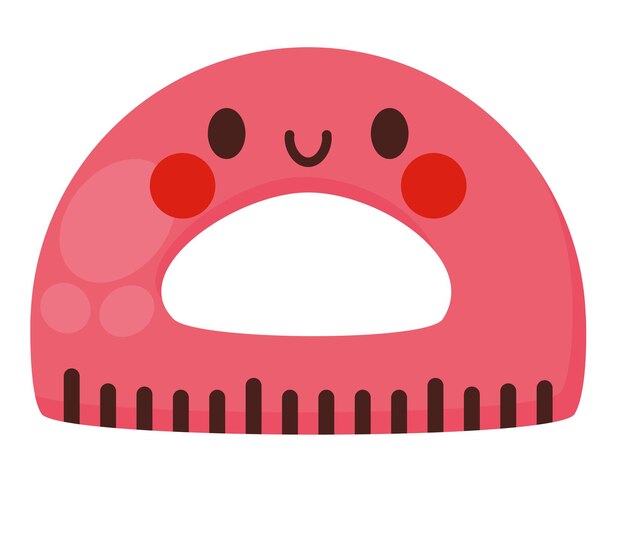 Free vector kawaii ruler illustration