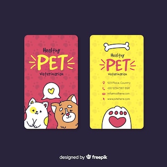 Kawaii style business card template