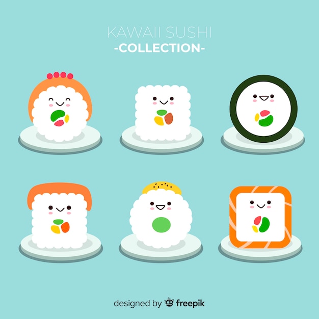 Kawaii sushi pieces pack