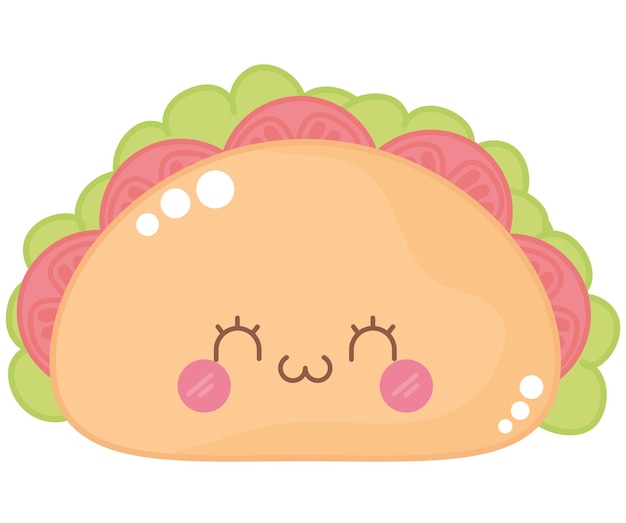 Free Vector kawaii taco design