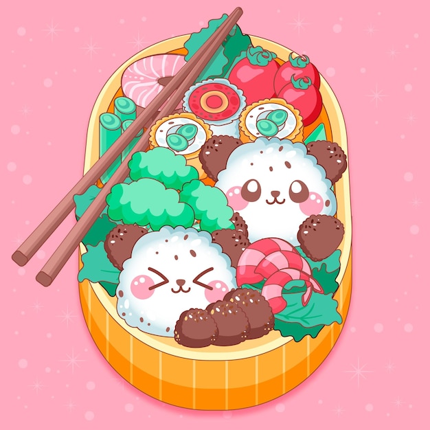 Kawaii umeboshi bento japanese lunchbox