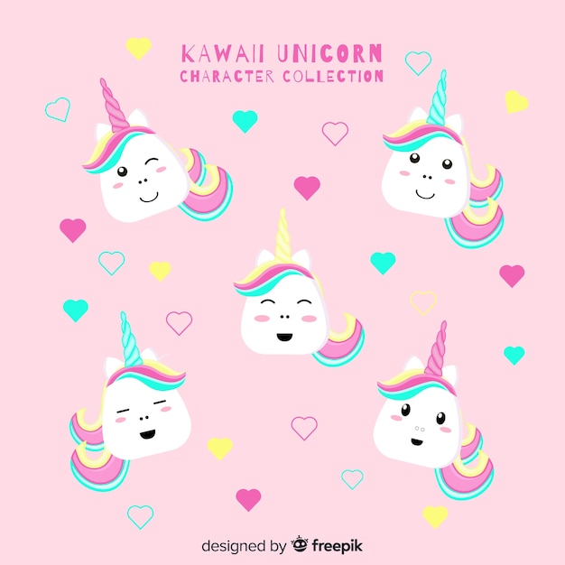 Collezione di unicorno kawaii