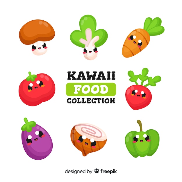 Kawaii vegetables collection