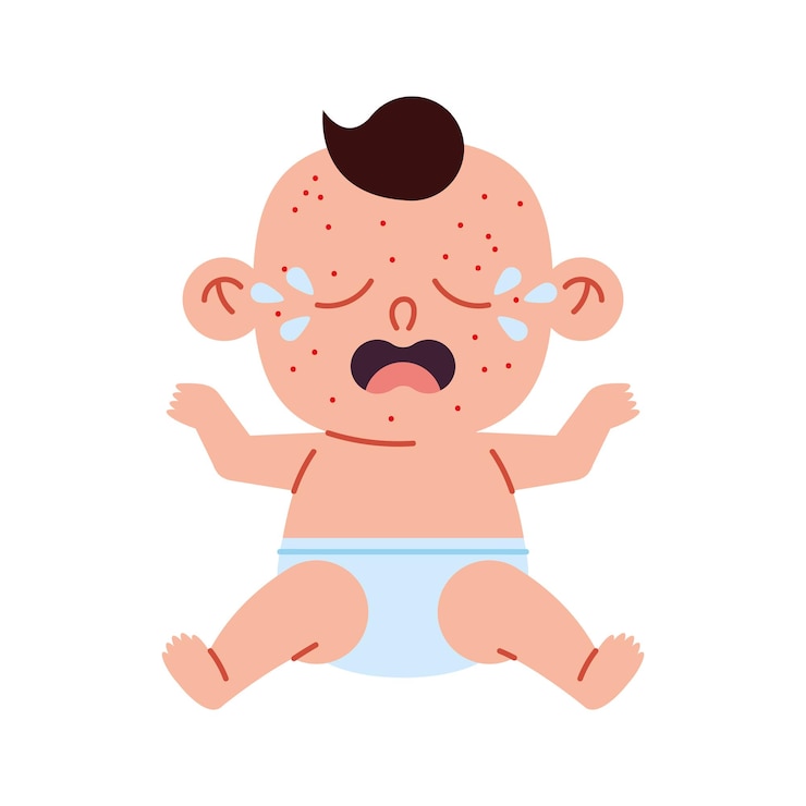 Free Vector kawasaki disease on a baby