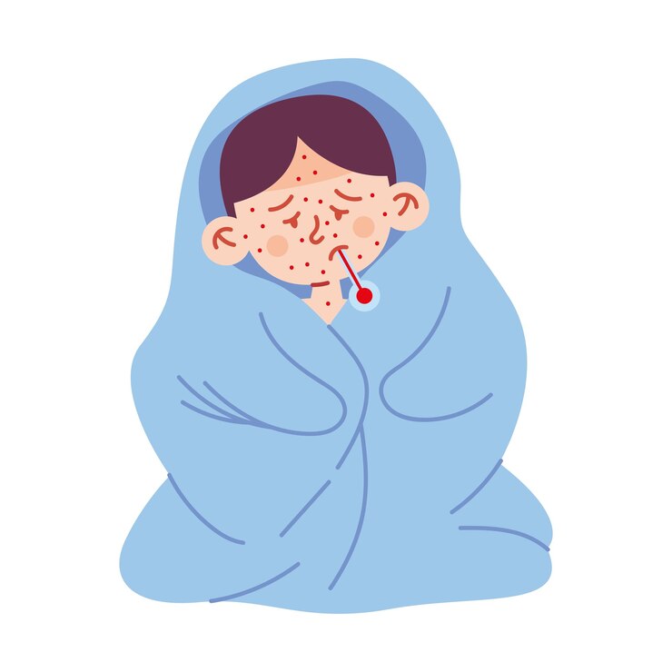 Free Vector kawasaki disease on a child