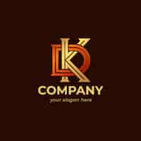 Free vector kd logo template