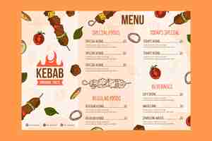 Free vector kebab menu design template