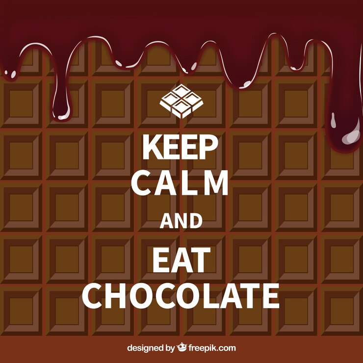 Free Vector keep calm and eat chocolate