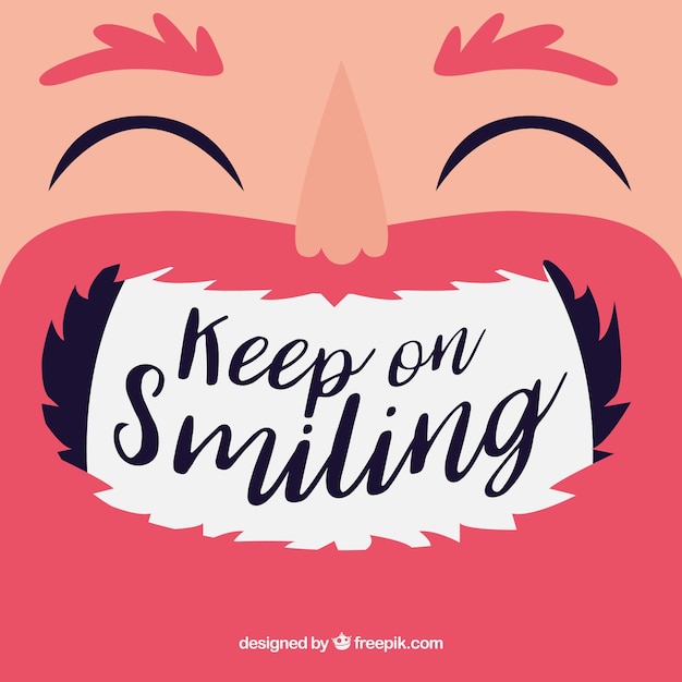 Free vector keep on smiling background