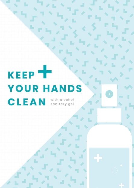 Free vector keep your hands clean coronavirus awareness message